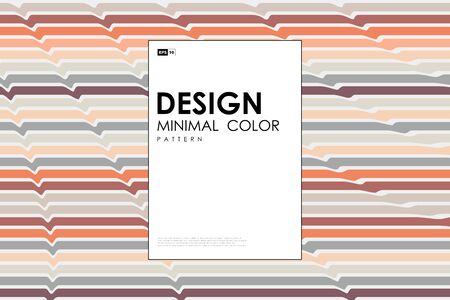Abstract minimal color line template artwork cover background.のイラスト素材