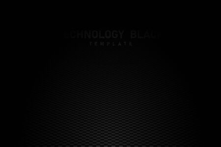 Abstract gradient black square pattern of technology perspective design background.のイラスト素材