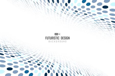 Abstract blue dot color level pattern of halftone design cover background. Use for ad, poster, template, artwork. illustration vector eps10のイラスト素材
