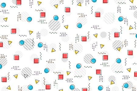 Abstract color geometric pattern design template background. Use for ad, poster, artwork, template design. illustration vectorのイラスト素材
