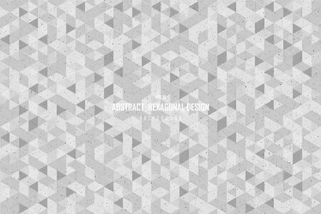 Abstract hexagonal technology pattern design with dirty dot decoration background. Use for poster, template design, print, ad. illustration vectorのイラスト素材