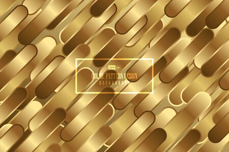 Abstract gradient gold design artwork of stripe round line pattern background. Use for ad, poster, template, ad, print. illustration vectorのイラスト素材