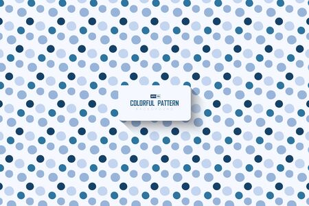 Abstract minimal blue dots pattern design artwork background. Use for ad, poster, template, print. illustration vectorのイラスト素材