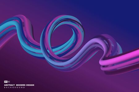 Abstract vibrant blue and violet futuristic pattern line wavy design artwork background. Use for ad, poster, template design, print, cover. illustration vector eps10のイラスト素材