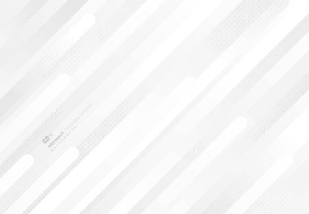 Abstract gradient white and gray stripe line pattern with halftone decoration background. Use for ad, poster, artwork, template design, print. illustration vector eps10のイラスト素材