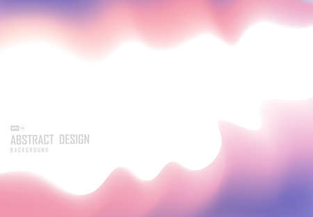 Abstract colorful wavy fluid design of trendy template background. Use for ad, poster, artwork, template, print.のイラスト素材