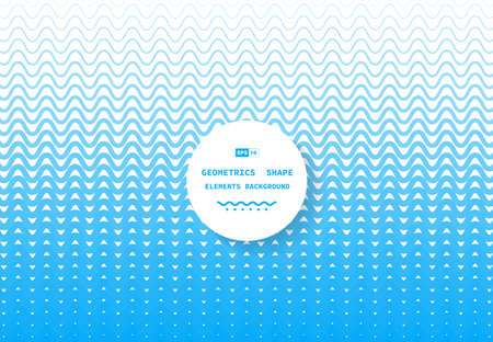 Abstract blue wavy design of sea pattern geometric template background. Use for ad, poster, artwork, template design, print. illustration vectorのイラスト素材