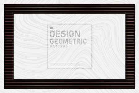 Abstract rose gold metallic line pattern with white marble background. Use for ad, poster, template design, print. illustration vectorの写真素材