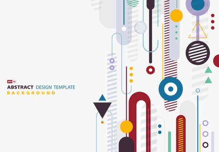 Abstract creative dynamic geometric elements artwork cover background. Use for ad, poster, template design, print. illustration vectorのイラスト素材