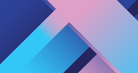 Abstract geometric colorful gradient of banner web stripe lines color. Overlapping layers with...