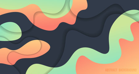 Abstract rounded lines pattern of vector cover card set. Minimal style of cover space artwork background. illustration vectorのイラスト素材