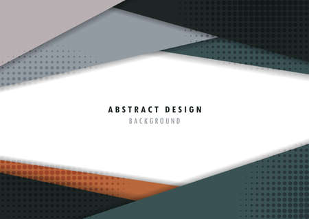 Abstract tech template design with circle minimal halftone design template. Overlapping of cover case design background. illustration vectorのイラスト素材