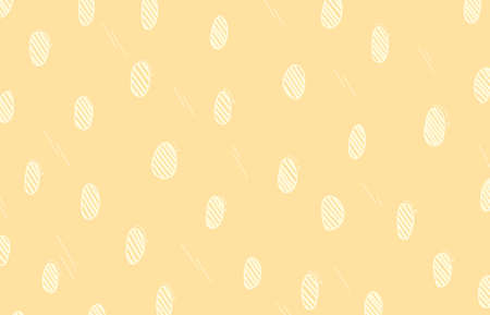 Abstract soft yellow color design with doodle circles pattern decorative artwork template. Space design for cover background. illustration vectorのイラスト素材