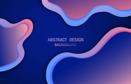 Abstract gradient color design of wavy pattern stripe line template. Overlapping artwork design decorative background. illustration vectorのイラスト素材