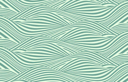 Abstract wavy green colors design of swirl endless pattern template. Overlapping for cover design background. illustration vectorのイラスト素材