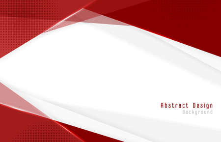 Abstract red template overlapping design with halftone template. Digital style of free space cover background. Illustration vectorのイラスト素材