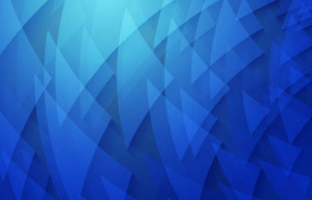 Abstract triangles swirl geometric template design of gradient blue color. Overlapping for futuristic template background. Illustration vectorのイラスト素材