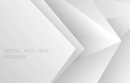 Abstract gradient white and gray template style of paper cut. Overlapping design of triangles shape pattern background. Illustration vectorのイラスト素材