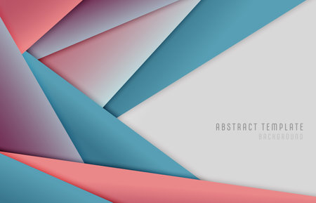 Abstract gradient colorful paper cut of lines template style. Overlapping of paper cut detail background. Illustration vectorのイラスト素材