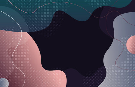 Abstract doodle template design of overlapping artwork decorative style. Artwork template of geometric background. Illustration vectorのイラスト素材