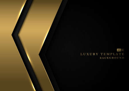 Abstract gradient golden template design decoration artwork. Geometric texture of black for copy space of text background. Illustration vectorのイラスト素材