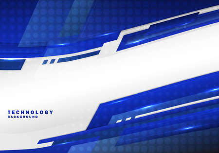 Abstract tech gradient blue design decorative artwork style. Halfone design minimal background. Illustration vectorのイラスト素材