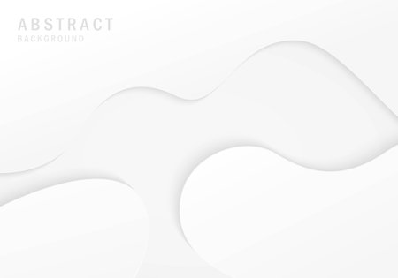 Abstract gradient white template design decorative artwork. Overlapping style template decoration background. Illustration vectorのイラスト素材