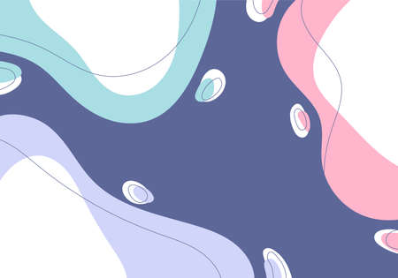 Abstract doodle colorful drawing stripe line decorative artwork style. Overlapping design template for poster background. Vectorのイラスト素材