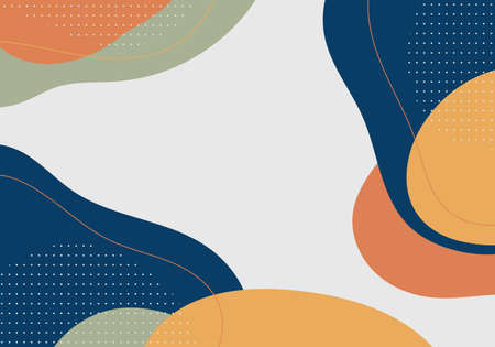 Abstract doodle minimal design template overlapping artwork. Hand drawing stripe wavy pattern background. Vectorのイラスト素材