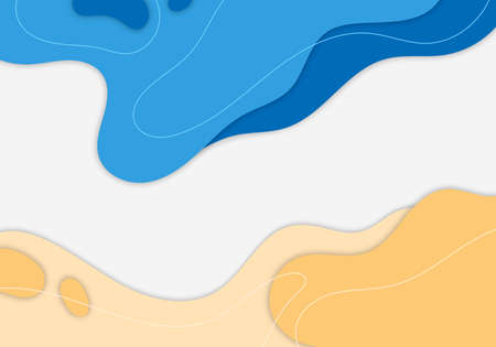Abstract hand drawing doodles template design of minimal color style template. Overlapping artwork...
