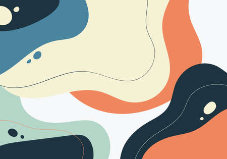 Abstract doodles template design of colorful style artwork decorative template. Overlapping for ad, design artwork background. Vectorのイラスト素材