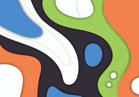 Abstract colorful design template decorative style. Overlapping template design artwork background. Vectorのイラスト素材