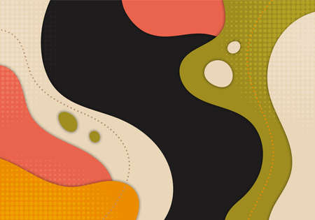 Abstract colorful template design artwork decoration style. Overlapping minimal background. Vectorのイラスト素材