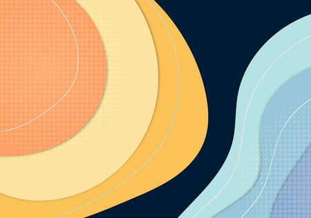 Abstract colors template design of free hand drawing style template. Overlapping artwork decoration background. Vectorのイラスト素材