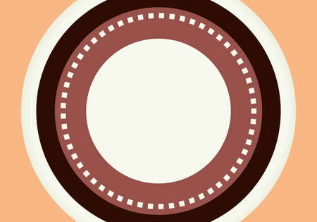 Abstract minimal brown template design circles style artwork. Overlapping template style decorative background. Vectorのイラスト素材