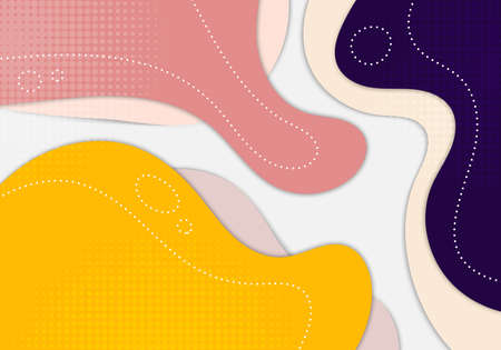 Abstract colorful template design decoration artwork style. Overlapping colors doodle background. Vectorのイラスト素材