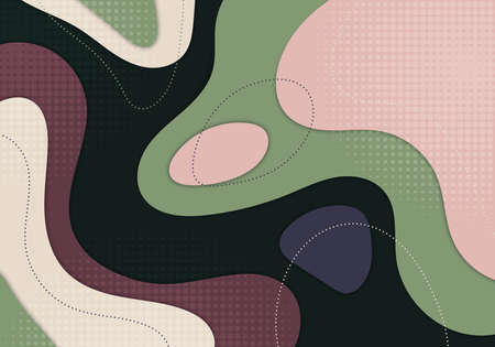 Abstract colorful template design decoration artwork style. Overlapping template design background. Vectorのイラスト素材