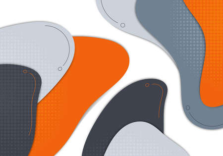 Abstract doodle template design overlapping of freestyle decorative. Overlapping style artwork background. Vectorのイラスト素材