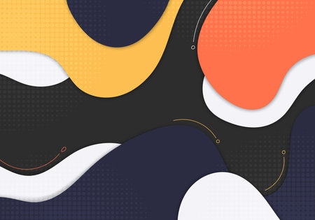 Abstract minimal colorful artwork decorative style template. Overlapping artwork style background. Vectorのイラスト素材