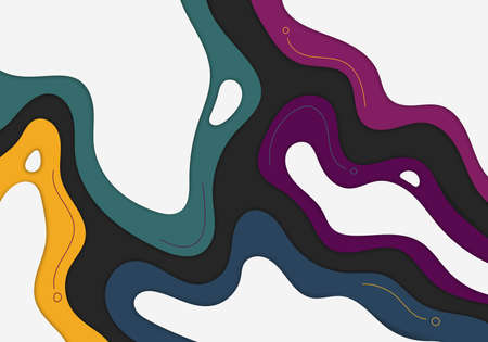 Abstract color style artwork decorative template. Overlapping of minimal cover background. Vectorのイラスト素材