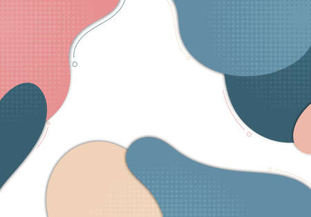 Abstract soft colors template design of free shape decorative. Overlapping style of artwork background. Vectorのイラスト素材
