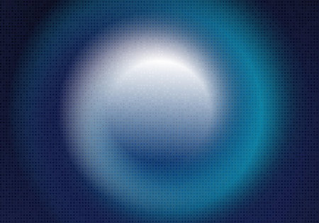 Abstract gradient blue circle halftone decoraitve template design. Overlapping for cover background. vectorのイラスト素材