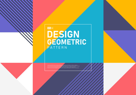 Abstract geometric symbol design decorative artwork design. Minimal design artwork template background. Vectorのイラスト素材
