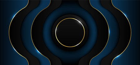 Abstract circle template design of luxury decorative template. Overlapping with glitters style of light background. Vectorのイラスト素材