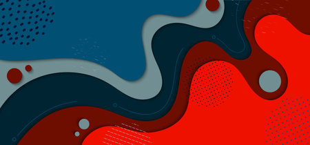 Abstract doodle template design decorative artwork. Overlapping with vivid colors template background. Illustrationのイラスト素材