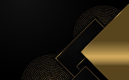 Abstract golden template design decorative artwork with geometric simple design decoration. Overlapping artwork for template background. Vectorのイラスト素材