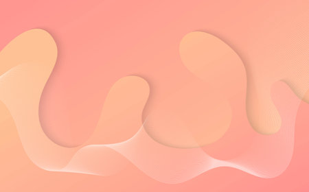Abstract gradient color design of free wavy template decoration. Overlapping with lines pattern style background. illustrationのイラスト素材
