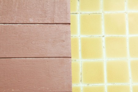 a refreshing yellow swimming pool  in condominiumの写真素材