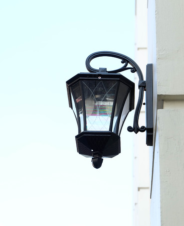 vintage lamp light on the wall .の写真素材