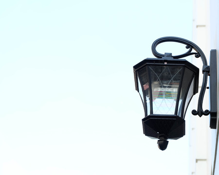 vintage lamp light on the wall .の写真素材